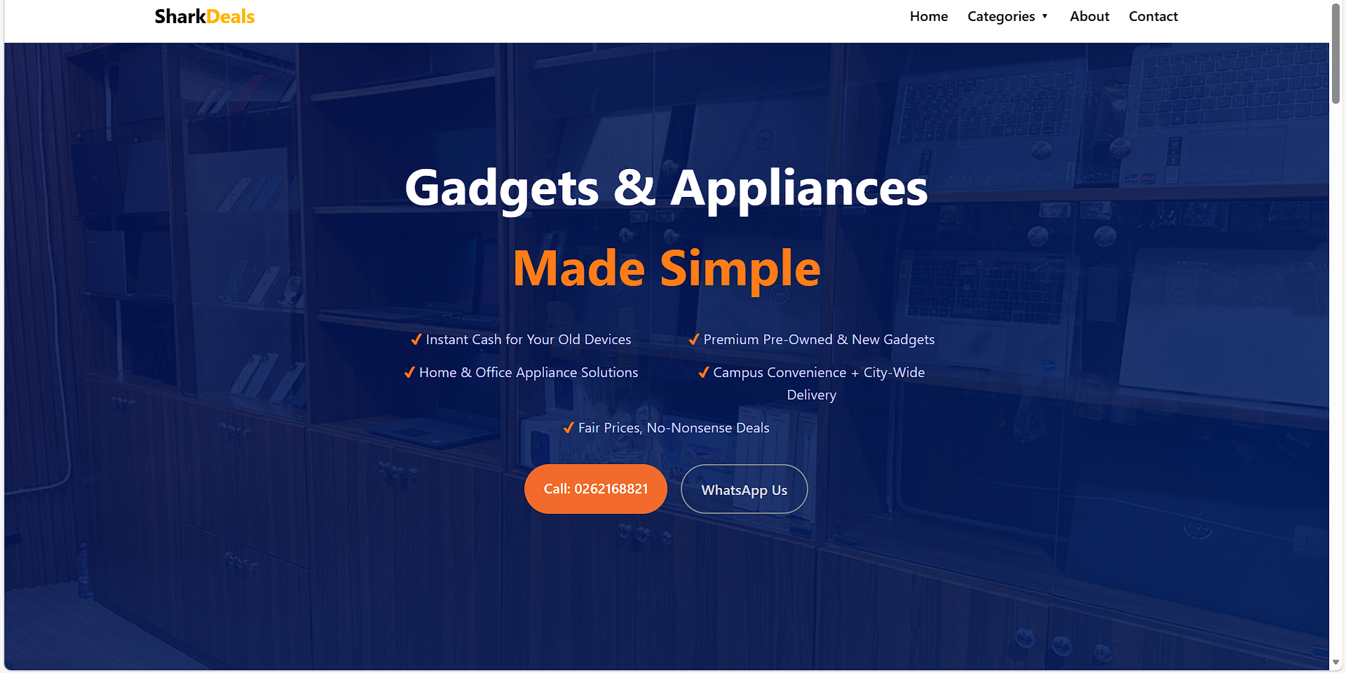 SharkDeals website preview